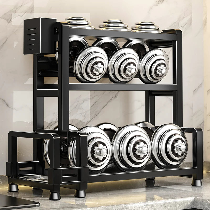 Space-Saving Metal Spice Rack and Expandable Pantry Organiser