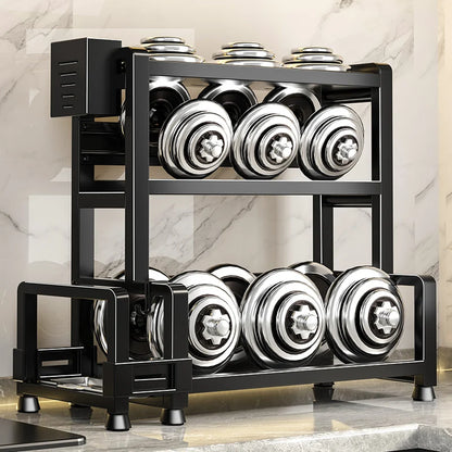 Space-Saving Metal Spice Rack and Expandable Pantry Organiser