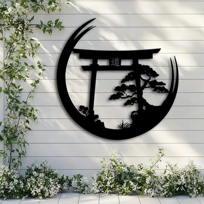 Japanese Inspired Metal Wall Sculpture