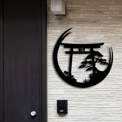 Japanese Inspired Metal Wall Sculpture